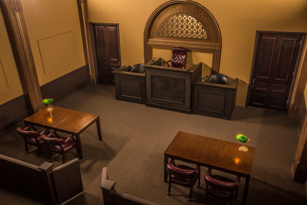 courtroom for filming